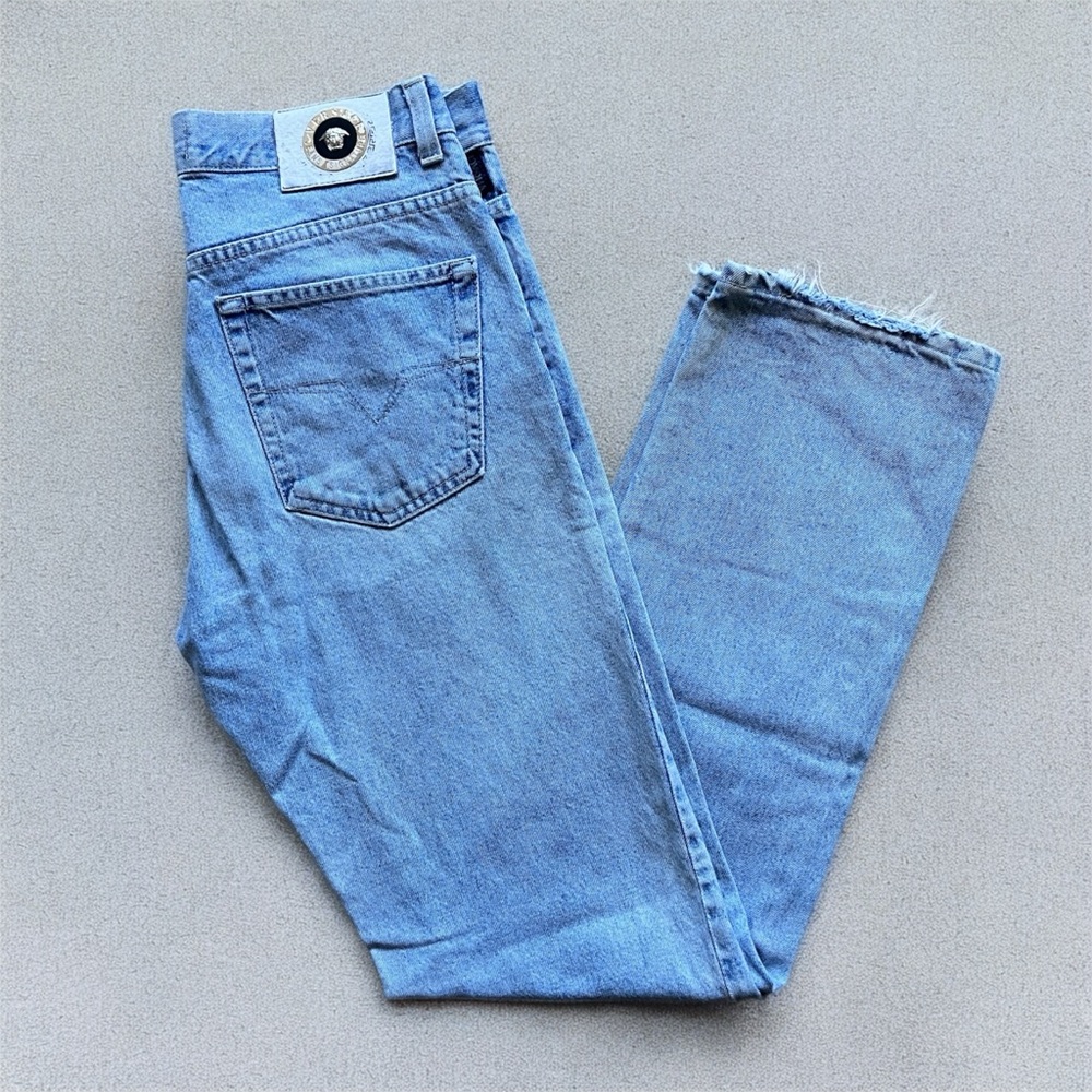 Vintage 90s Versace Denim Blue wash Jeans 31 VTG rare